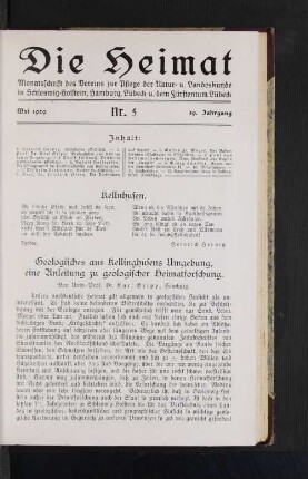 Mai 1929, Nr. 5, 39. Jahrgang