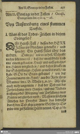 Am III. Sontage in der Fasten, Oculi