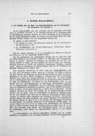 A. Oertliche Gewerbe-Polizei