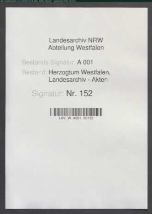 Geld-Rechnung der Oberkellnerei Arnsberg