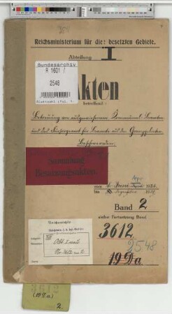 Betreuung von ausgewiesenen (Kommunal-) Beamten und das Fürsorgeamt für Beamte aus den Grenzgebieten (Beschwerden): Bd. 2