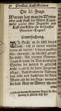 Die XI. Frage. - Die XV. Frage.