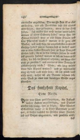 Das funfzehnte Kapitel. Eine Reise.