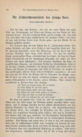 84-104 Die Fronleichnamsspiele des Königs René : culturhistorische Studie