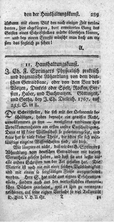 Physicalisch praktisch und dogmatische Abhandlung von dem deutschen Getraidbaue.