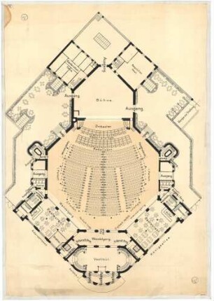 Apollo-Theater Aderstraße /Königsallee, Erdgeschossgrundriss