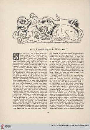 März-Ausstellungen in Düsseldorf