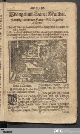 Evangelium Sanct Matthäi.