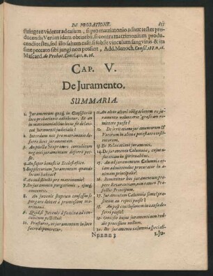 Cap. V. De Iuramento.