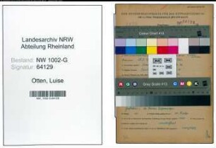 Entnazifizierung Luise Otten, geb. 28.07.1898 (Schneiderin)