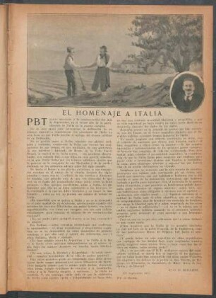 El homenaje a Italia
