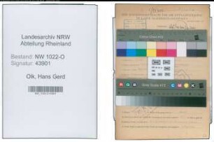 Entnazifizierung Hans Gerd Olk , geb. 09.06.1909 (Arbeiter)