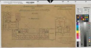 Arnsberg, Regierungshauptgebäude, Lehrerinnenseminarplan, 2. Obergeschoss, Grundriss, Entwurfsplan
