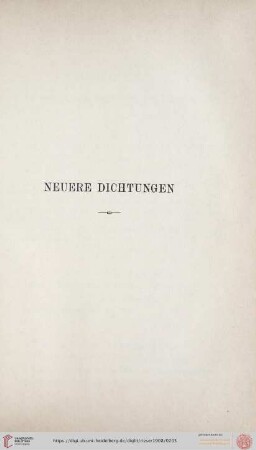 Neuere Dichtungen