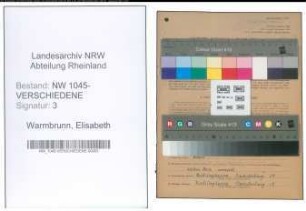 Entnazifizierung Elisabeth Warmbrunn , geb. 14.08.1903 ()