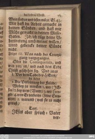 Folget III. Was nach der Creutzigung vorgegangen.