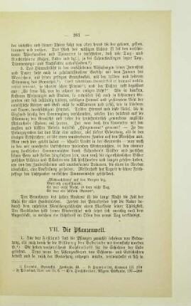 VII. Die Pflanzenwelt
