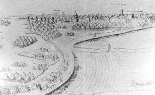 Werben (Elbe). Stadtansicht, 1710, Repro, Ausschnitt