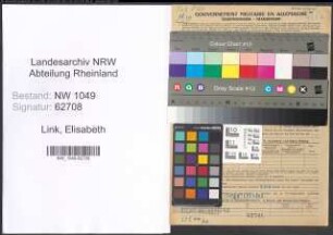 Entnazifizierung Elisabeth Link , geb. 04.06.1900 ()