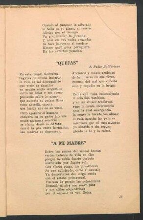 "Quejas"