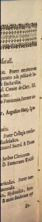 Catalogus praelectionum et exercitationum, quae per ... in Electorali Lyceo et Gymnasio Monacensi Societatis Jesu sunt susceptae. 1762