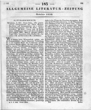 Fauna boica, oder gemeinnützige Naturgeschichte der Thiere Bayerns. Bearbeitet und herausgegeben J. E. v. Reider und C. W. Hahn. Nürnberg: Zeh 1830-33