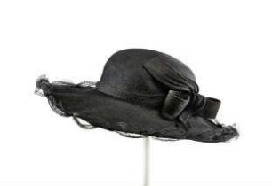 Schwarzer Filzhut mit Schleier