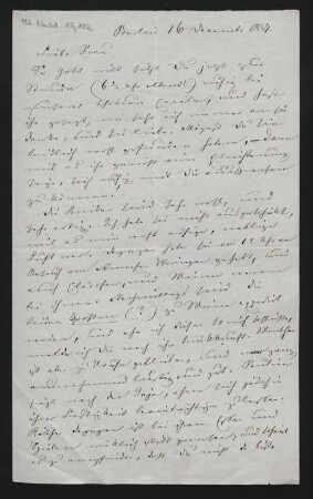 Brief an Albertine Mendelssohn-Bartholdy : 16.12.1847