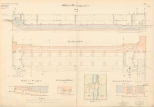 Dortmund-Ems-Kanal. Schleuse, Altenrheine: Lageplan 1:2500, Aufsicht, Grundriss, Schnitte 1:100, 1:50