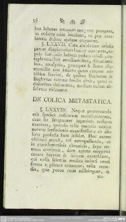 De Colica Metastatica