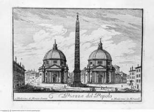 Varie vedute di Roma Antica, e Moderna Disegnate e Intagliate da Celebri Autori, Tafel [19]: Piazza del Popolo