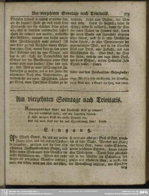 Am vierzehnten Sonntage nach Trinitatis