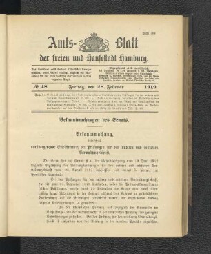 No.48, Freitag, den 28. Februar 1919