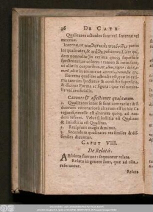 Caput VIII. De Relatis.