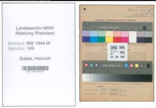 Entnazifizierung Heinrich Sobbe , geb. 06.03.1882 (Amtsvertreter)