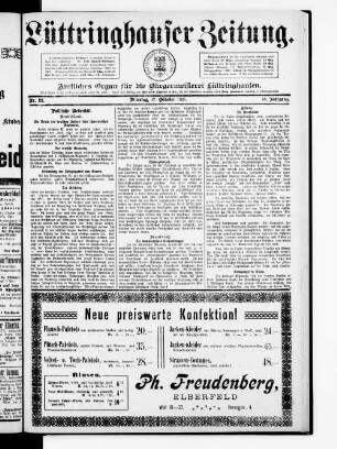 Lüttringhauser Zeitung. 1902-1914