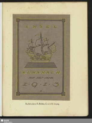 Insel Almanach auf das Jahr 1913