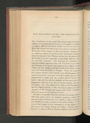 Our Relations with the Himalayan States.