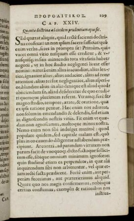 Cap. XXIV. Quanta doctrina ad civilem prudentiam opus sit.
