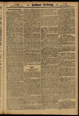 Zweite Ausgabe vom Dienstag, den 11. November 1913.