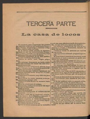 Tercera parte - La casa de locos