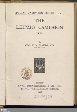 The Leipzig campaign : 1813