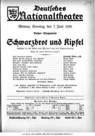 Schwarzbrot und Kipfel