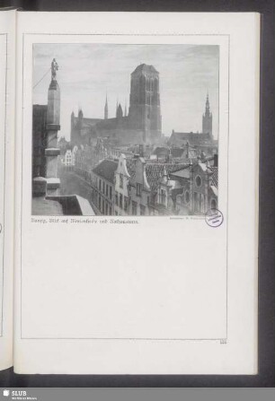 Danzig, Blick auf Marienkirche und Rathausturm