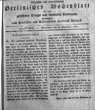 404tes Stueck, 28. September 1816