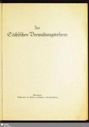 Zur sächsischen Verwaltungsreform