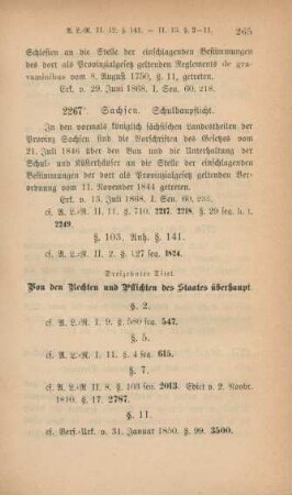 Dreizehnter Titel. Von den Rechten und Pflichten des Staates überhaupt