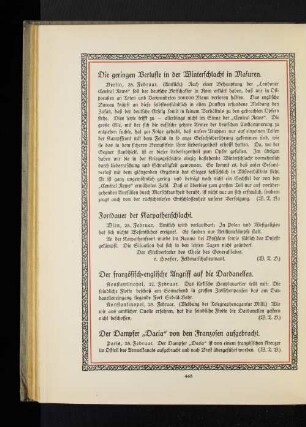 Fortdauer der Karpathenschlacht.