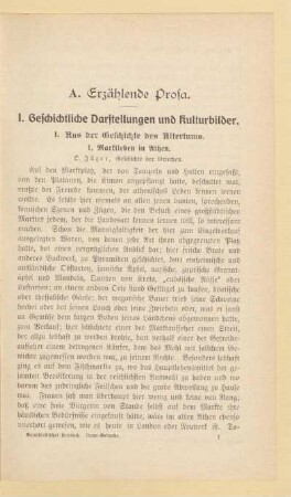 A. Erzählende Prosa