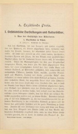 A. Erzählende Prosa
